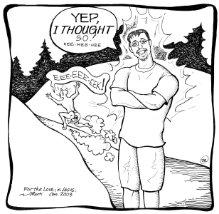 'Shaun's World' - pen and ink comic strip 'toon